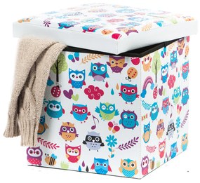 Taburet Design Owls New, multicolor, 38x38x37.5 cm