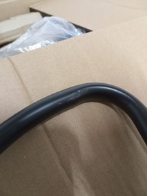 OFERTA Scaun de bar albastru VELVET KAST cu picior negru II. calitate