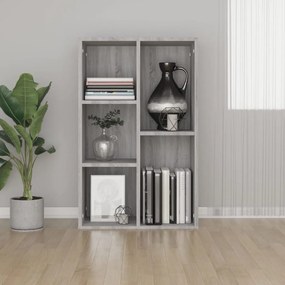 vidaXL Bibliotecă/Servantă, gri sonoma, 50x25x80 cm, lemn prelucrat