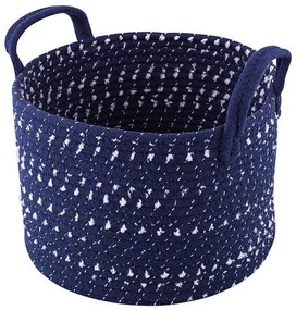 Coș rotund din bumbac Altom Dark blue, 28 x20 cm