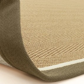 Covor kaki/în culoare naturală reversibil, țesut manual din iută 120x170 cm Bordo Herringbone Khaki – Asiatic Carpets