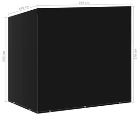 Husa de balansoar, 10 ocheti, 2 fermoare, 255 x 145 x 170 cm 1, 255 x 145 x 170 cm