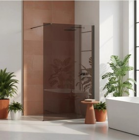 Paravan de dus fumuriu Rea Flexi Brown 130 cm Titan