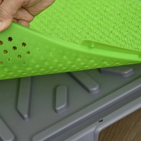 PawHut Toaletă pentru Câini cu Gazon Sintetic, Iarbă de Schimb și Tavă Inferioară pentru Interior și Exterior, 67x41x3.5 cm | Aosom Romania