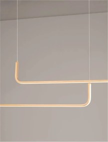 Lustra LED suspendata liniara Strita auriu