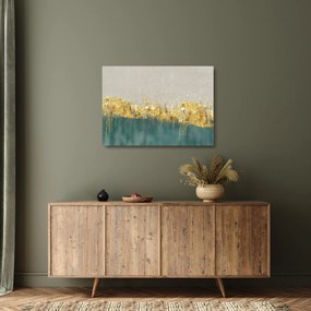 Tablou pe sticlă - Textura cu decor auriu (70x50 cm)