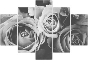 Tablou - Trandafir,alb-negru (150x105 cm)