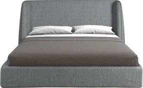 Pat dublu tapitat design LUX Dark grey, 180x200cm