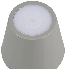 Veioză gri LED cu abajur din metal (înălțime 21 cm) Diaz – Trio