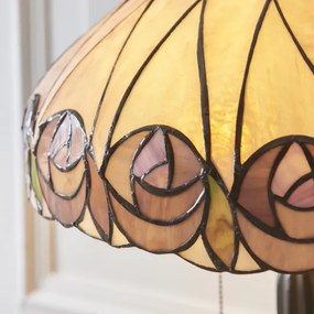 Endon 112184 - Lampă de masă Tiffany HUTCHINSON, 2x E27/10W/230V, diam. 40 cm
