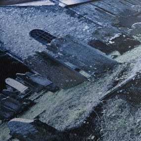 Tablou - Noapte întunecată (cu ceas) (90x30 cm)