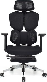 Scaun Ergonomic ProMesh X4D – Tetieră 4D, Suport Lombar Reglabil, Cotiere 4D, Sezut Translatie, Reclinare, Suport Picioare, Mesh, Negru