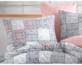 Lenjerie de pat din bumbac BedTex Ceramicaalbastru pudră , 140 x 220 cm, 70 x 90 cm, 140 x 220 cm, 70 x 90 cm