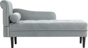 HOMCOM Canapea Chaise Longue cu tapițerie cu efect de catifea, gri | Aosom Romania