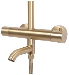 REA-P6604 - Set de duș cu baterie termostatică LUNGO, auriu periat