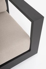 Set mobilier de gradina, 4 piese, metal / textil, antracit / bej, Moses Bizzotto