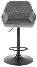 Scaun de bar H103 velvet gri