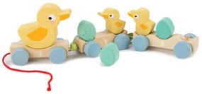 Tender Leaf Toys - Trenulet tractabil cu ratuste din lemn - Pull Along Ducks