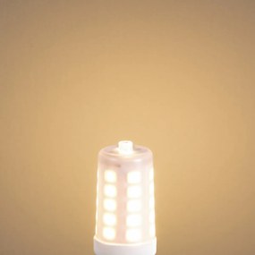 Set de 5 becuri LED G9 reglabile cu intensitate luminoasă, opal, 1.2W, 100lm, 2200K