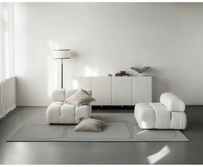 Covor gri din lână 200x300 cm Morphic Organica – Agnella