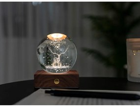 Decorațiune luminoasă maro închis cu USB Amber – Gingko