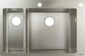 Chiuveta bucatarie Hansgrohe S71 inox 75.5x50 cm cu orificiu buton control