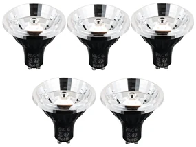 Set 5 becuri Bec LED inteligent GU10 reglabil AR70 6W 500lm 2200-6500K
