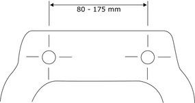 WENKO 24080800-WC capac WC TAVOLA 36,5 x 45 cm alb/crom lucios