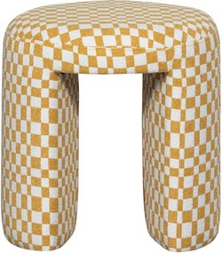 Scaun tip taburet galben tapițat Charlie – WOOOD