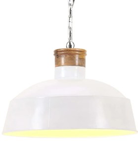 vidaXL Lampă suspendată industrială, alb, 58 cm, E27