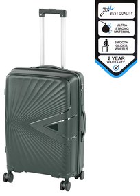 TraveLux Endure valiză medie cu capac dur 68x45x25 cm verde închis