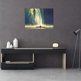 Tablou pe sticlă - Centrul Universului (70x50 cm)
