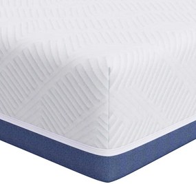 vidaXL Saltea Alb și albastru 120 x 200 cm Material Jacquard