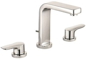 Baterie lavoar Kludi Pure&Solid din 3 elemente cu ventil metalic crom lucios
