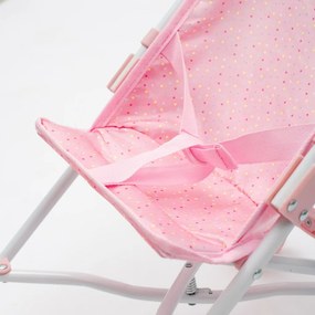 Baby Mix Cărucior de golf pliabil pentru păpuși Tara roz, 54 x 28 x 50 cm