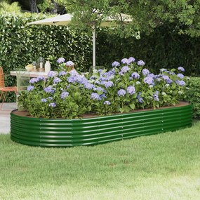 Jardiniera gradina verde 296x140x36cm otel vopsit electrostatic 1, Verde, 296 x 140 x 36 cm