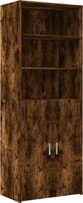 vidaXL Dulap înalt, stejar fumuriu, 70x42,5x185 cm, lemn prelucrat