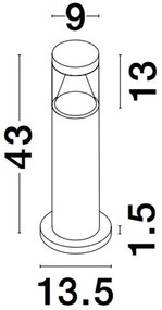 Stalp LED pentru iluminat exterior IP65 ROCK H-43cm NVL-9905025