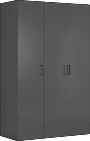 Dulap FLEX, gri grafit, PAL, cu 3 usi, 150x66x240 cm