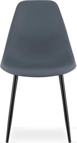 OFERTA Scaun Osaka gri ardezie cu picioare negre, calitate a II-a