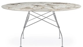 Masa de sufragerie GLOSSY XXL, varianta multipla - Kartell Culoare: Tundra naturală / Crom