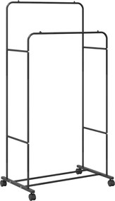 vidaXL Suport pentru Hârtie Simplu Negru 80 x 53 x 156 cm