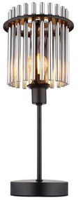 Veioza, lampa de masa design modern GORLEY negru, fumuriu