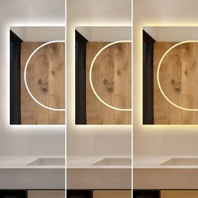 🪞 Oglindă LED cu Touch și Funcție Dezaburire, 3 Tipuri de Lumină – 120x70 cm, Model J194-12070 Smack