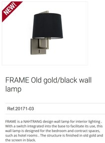 Aplica de perete eleganta design clasic FRAME auriu/negru
