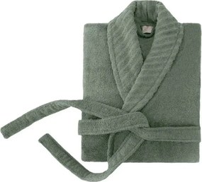 Halat baie 1040A-071-1, verde, bumbac, marime S/M