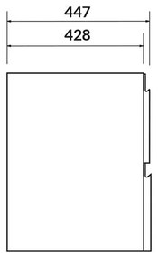 Mobilier suspendat, Cersanit, Moduo, dreptunghiular, 80 cm, alb