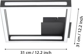 Plafonieră LED ALTAFLOR LED/11,2W/230V neagră Eglo 99787