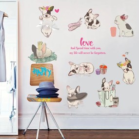 Sticker decorativ Pug Mania 50x70cm