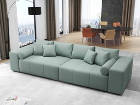 Canapea extensibilă dumonde cu ladă de depozitare si sezut confortabil din spuma high-density, Marbela Enjoy Mint XXL 295x100 cm